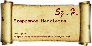Szappanos Henrietta névjegykártya
